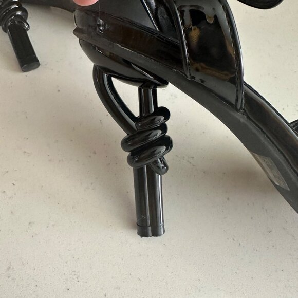 Fashion Nova Black Strappy Heeled Sandals Size 9 - Picture 8 of 8